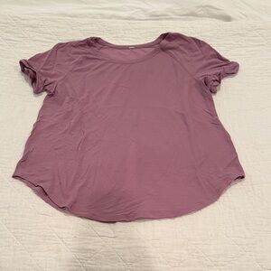 Lululemon Short Sleeve Tie Back Shirt Purple Size